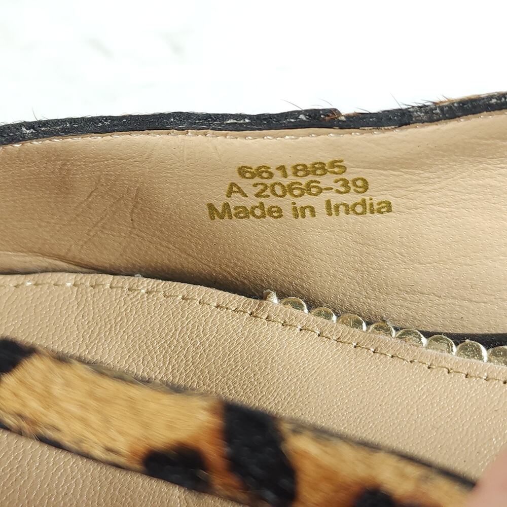 Boden Women's US8 Cowhide Hair Leopard print T Bar Pointed Toe Mary-jane Flats - Picture 14 of 15